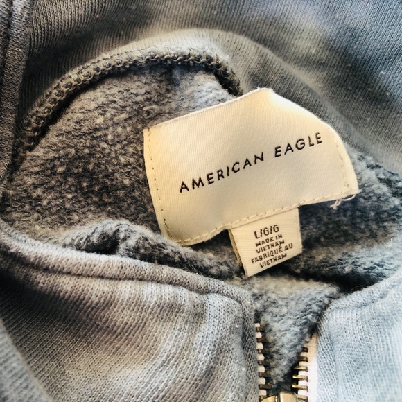 American Eagle Large Blue Stone Washed Sweatshirt - Picture 2 of 8